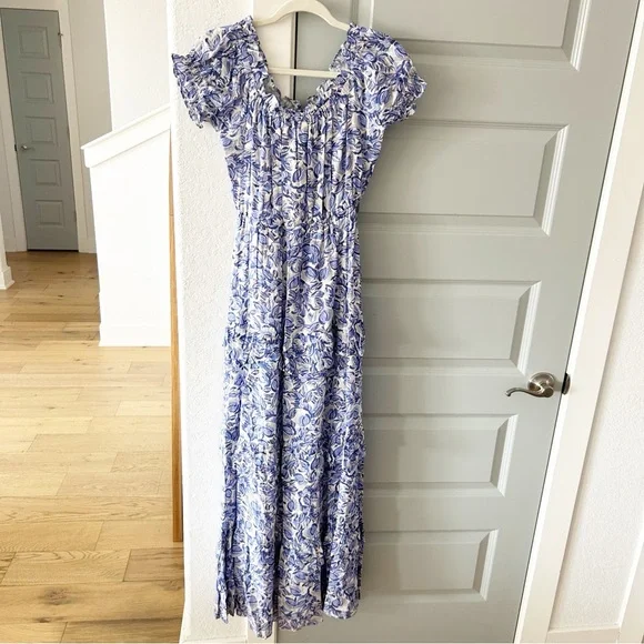 NWT ASTR Viona Floral Off Shoulder Ruffle Maxi Dress - Picture 5 of 5